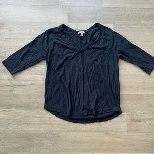 James Perse Navy 3/4 Sleeve top (Size1 or small)